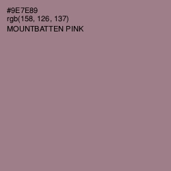 #9E7E89 - Mountbatten Pink Color Image